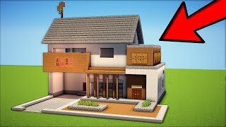 Minecraft How to Build a Modern Suburban House  Tutorial 2017 [upl. by Sabah]