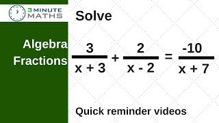 Solving algebra fractions with a quadratic  GCSE maths level 7  hard [upl. by Fabozzi]