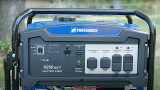 Powerhorse Portable Generator 9250 Surge Watts 7500 Rated Watts Electric Start [upl. by Ethelin]