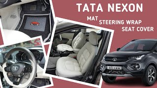 Nexon Modified 2023  Tata Nexon Modification  Nexon Seat Cover Installation [upl. by Adnamal675]