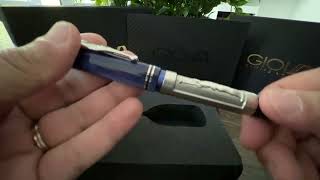 Gioia Liberty Island Blu Dipinto Fountain Pen [upl. by Ahseinod]