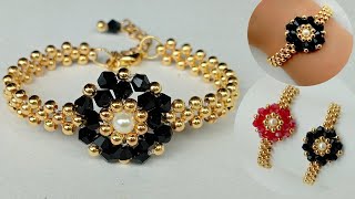 Easy bracelet making  How to make easy beaded bracelet  Easy beaded bracelet making tutorial [upl. by Lzeil29]