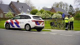 Fietser gevallen op fietspad Norgerweg Markeweg Roderesch [upl. by Roose]