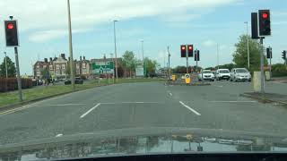 BampQ Roundabout from Western Road Following Signs to M6 South amp Congleton Crewe Driving Test Route [upl. by Enier]