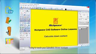 Richpeace CAD Software Online Lessons Tip of the dayCalculate down content V10 [upl. by Trow]