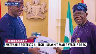 Matawalle Presents Hi Tech Unmanned Water Vessels To FG [upl. by Adnocahs374]