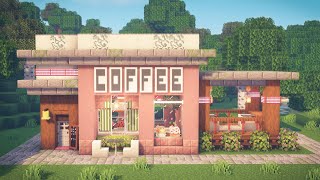 Minecraft  How to Build a Cafe no mods or texture packs [upl. by Noxin]