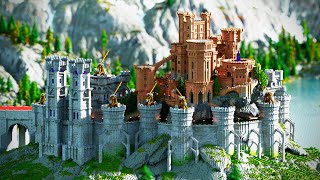 Massive Minecraft Castle  A Minecraft Castle Timelapse 2k60fps [upl. by Sotnas516]