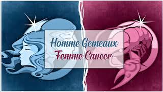 Homme Gémeaux ♊ Femme Cancer ♋ Compatibilité Amoureuse Astrologique [upl. by Aitra]