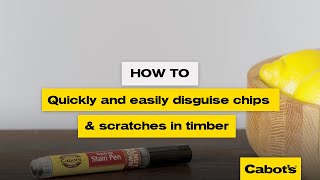 How to quickly and easily disguise chips amp scratches in timber  Cabots Touch Up Stain Pens [upl. by Inafit]