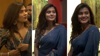 Hebah Patel Visuals  Odela Railway Station Movie Success Meet  Manastars [upl. by Anekam]