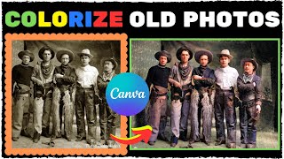 Colorize Black amp White Photos using AI in Canva I Canva Editing Tutorial [upl. by Eissak]