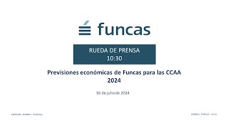 Previsiones económicas de Funcas para las CCAA 2024 [upl. by Anelem]