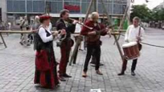 Medieval music band performing live in Nymegen [upl. by Kehr983]