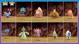 Pokémon BDSP  All Pokemon in Big Bluff Cavern [upl. by Trebleda]