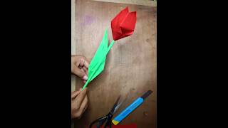 DIY Tulip Making  Easy Flower making with Paper  Crafts and Origami [upl. by Ixela]