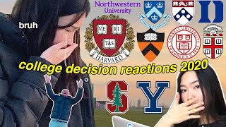 college decision reactions 2020 ft harvard acceptance EMOTIONAL ivy day stanford more [upl. by Ylelhsa]