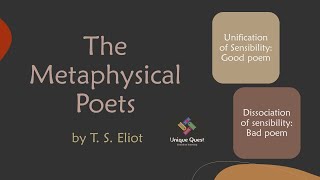 The Metaphysical Poets by T S Eliot PGTRB Unit 10 Explained in Tamil [upl. by Nnywg116]