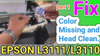 Epson L3111 printer how to Fix color missingEpson Printer Not Printing Black Color Properly fix P1 [upl. by Naol]