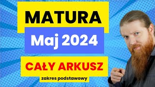 MATURA MATEMATYKA PODSTAWA arkusz MAJ 2024 wszystkie zadania [upl. by Alexio245]