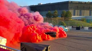 Dodge Viper vs Charger Hellcat vs Challenger Hellcat  Roadkill Nights  Tug of War Burnout [upl. by Marler664]