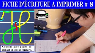 Fiche décriture majuscule à imprimer gratuit  Lettre H  8 [upl. by Cybill165]