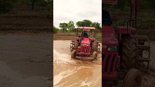 Mahindra 4WD tractor is working for farming [upl. by Edac]