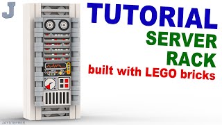 How To Build A LEGO Computer Server Rack Tutorial [upl. by Palumbo]