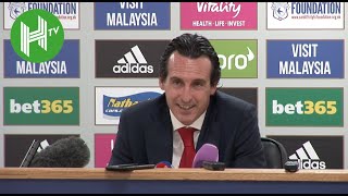 Unai Emery delighted with Lacazette  Aubameyang combination  Cardiff 23 Arsenal [upl. by Walls79]