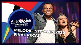 Melodifestivalen 2020 Sweden  Final  RECAP [upl. by Altheta]