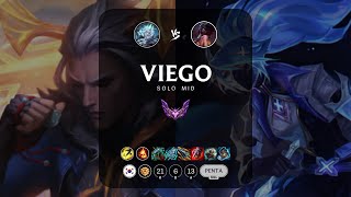 Viego Mid vs Akali  KR Master Patch 142 [upl. by Tiebout]