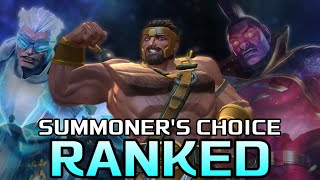 ALL 10 Summoners Choice Champions Ranked From Worst to Best  Mcoc [upl. by Jegger]