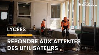 Les travaux de construction sont en cours au lycée ÉvaristeGalois à Sartrouville [upl. by Siulesoj]