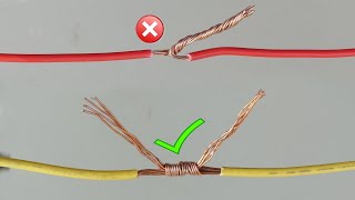 Awesome Idea How to Twist Electric Wire Together  Properly Joint Electrical Wire  Part 1 [upl. by Eralc591]