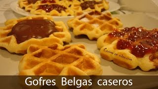 Waffles Gofres Belgas caseros  Belgian Waffles  Receta original jugosos y riquísimos [upl. by Tennek248]