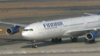 Finnair Airbus A340300 Landing amp Take off [upl. by Suillenroc592]