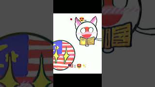 Indo lepas peci💞 countryballs edit countryballsanimation indonesia malaysia japan cute ibis [upl. by Wartow]