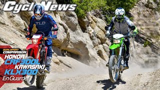 2021 Honda CRF300L vs Kawasaki KLX300 Small Bore Dual Sport Showdown [upl. by Dorris]