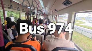 Bus 974 DOWNGRADED to Single Deck Bus  Very CROWDED  🚌💥Scania K230UB [upl. by Ximena]