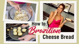 HOW TO PÃO DE QUEIJO Brazilian Cheese Bread CookingCami [upl. by Mehelhteb]