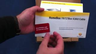 FRITZBox 6360 Cable  Kabelanschluss Unpacking [upl. by Ynohtn]