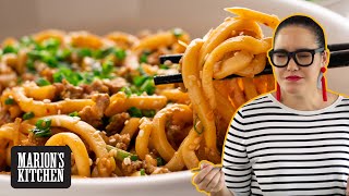 15 minute Pork amp Sesame Udon Noodles  Marions Kitchen [upl. by Clarita]