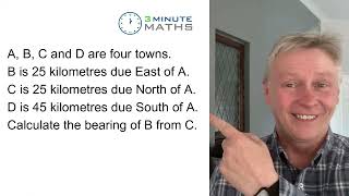 Bearings Questions GCSE Grade 4 QV Q4 [upl. by Sadoc]