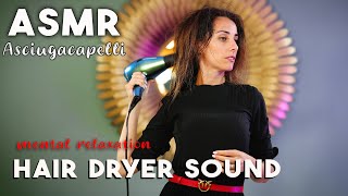 HAIR DRYER SOUND ASMR  enjoy the relax white noise [upl. by Alliuqahs666]