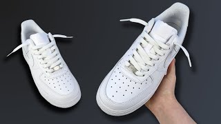 How To Lace Nike Air Force 1s Loosely BEST WAY [upl. by Atikahc]