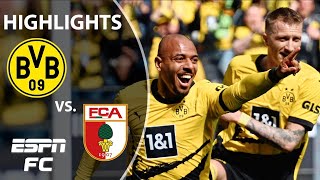 Borussia Dortmund vs FC Augsburg  Bundesliga Highlights  ESPN FC [upl. by Zennas]