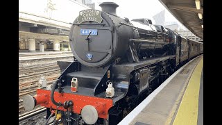 44871 Black Five The Dorset Coast Express at Victoria 15th August 2024 4k [upl. by Alekehs]