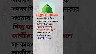 রাসুল সাঃ বলেছেন✅সাধারণ দারিদ্র্য ব্যাক্তিকে সদকা দিলে👍shorts islamicshort সদকা islamic yt [upl. by Eelana521]