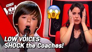 Most Unexpected LOW amp DEEP Voices on The Voice Kids 😱 [upl. by Tenenbaum786]