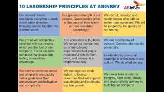 10 PRINCIPLES AT AB INBEV via Carlos Brito [upl. by Narib57]